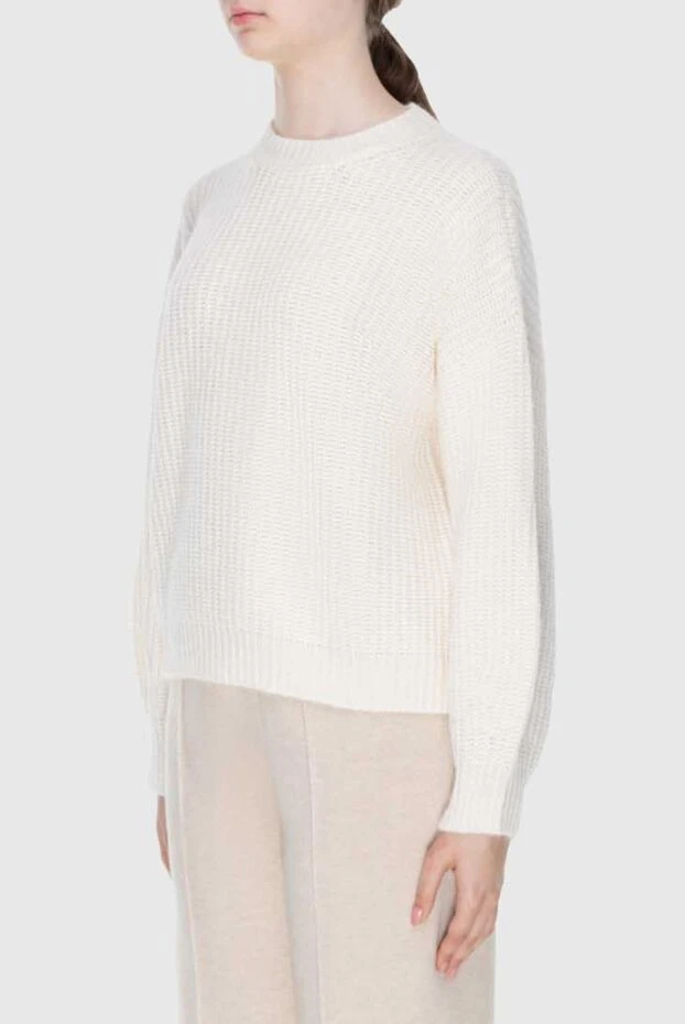 Peserico джемпер женский бежевый со спущенными плечами 170348 - фото 3