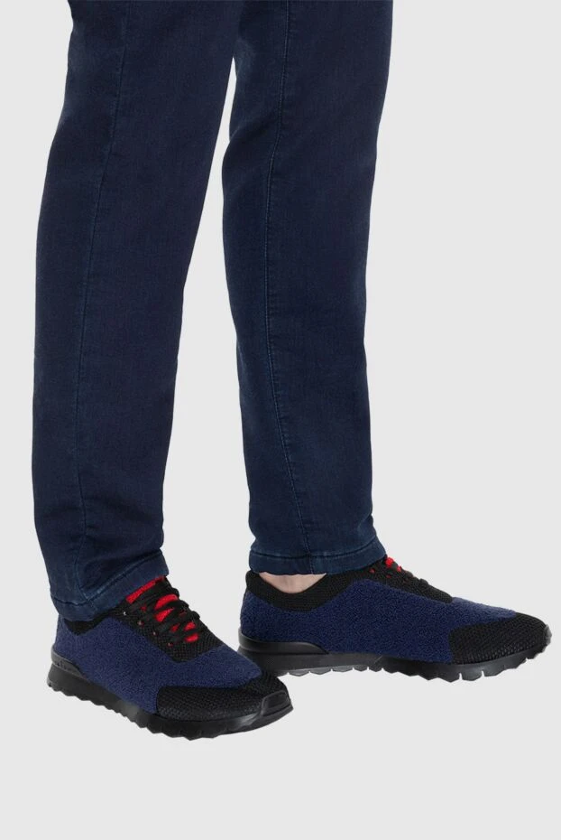 Kiton man blue wool sneakers for men купить с ценами и фото 170366 - photo 2