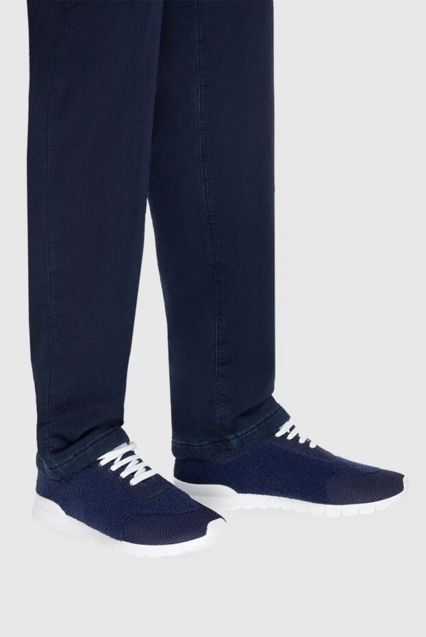 Kiton man blue wool sneakers for men купить с ценами и фото 170368 - photo 2