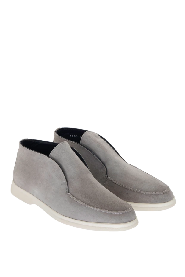 Cesare di Napoli лоферы женские минималистичные замшевые серые 170379 - фото 3