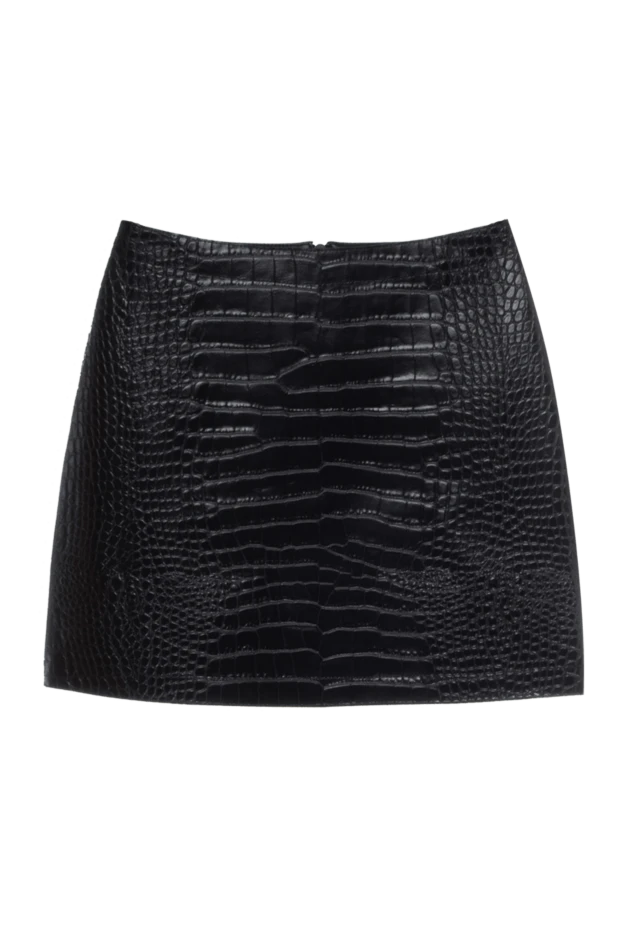 Ermanno Scervino woman black leather and suede skirt for women купить с ценами и фото 170384 - photo 1