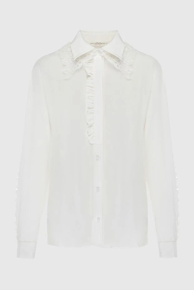 Ermanno Scervino woman white silk blouse for women купить с ценами и фото 170389 - photo 1