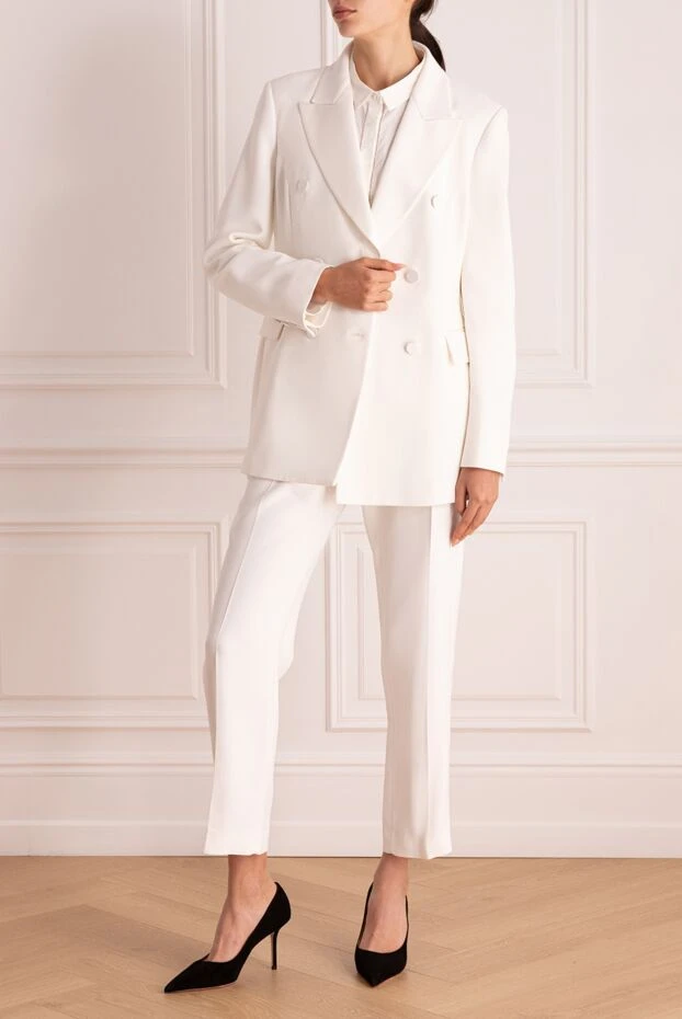 Ermanno Scervino woman white women's trouser suit made of acetate and viscose купить с ценами и фото 170408 - photo 2