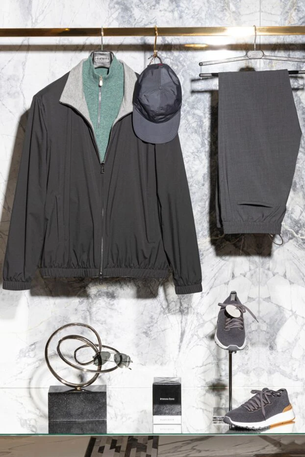 Tombolini әмбебап сұр түсті ерлер шалбары белінде жіптері бар 170419 - фото 2