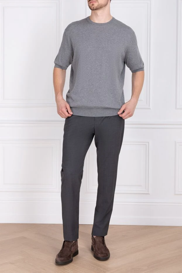 Tombolini man men's gray wool trousers купить с ценами и фото 170419 - photo 2