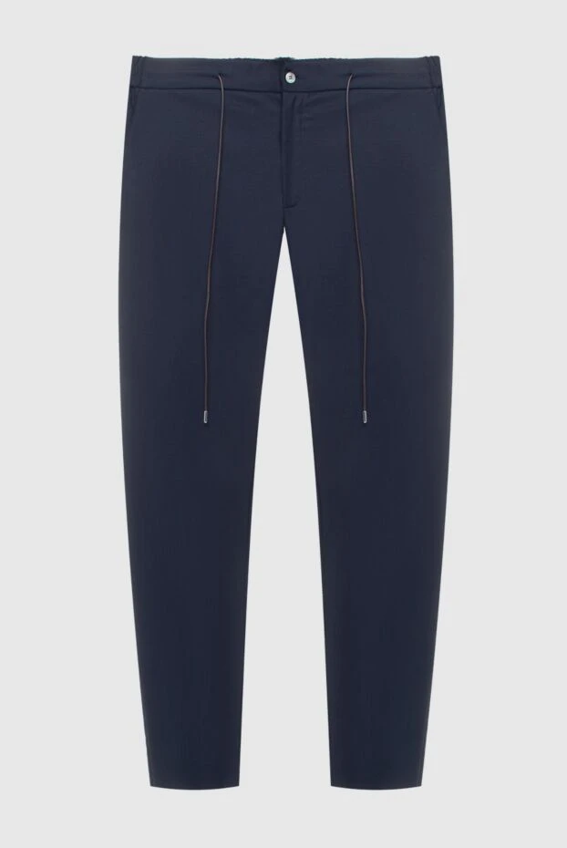 Tombolini man men's blue wool trousers купить с ценами и фото 170423 - photo 1