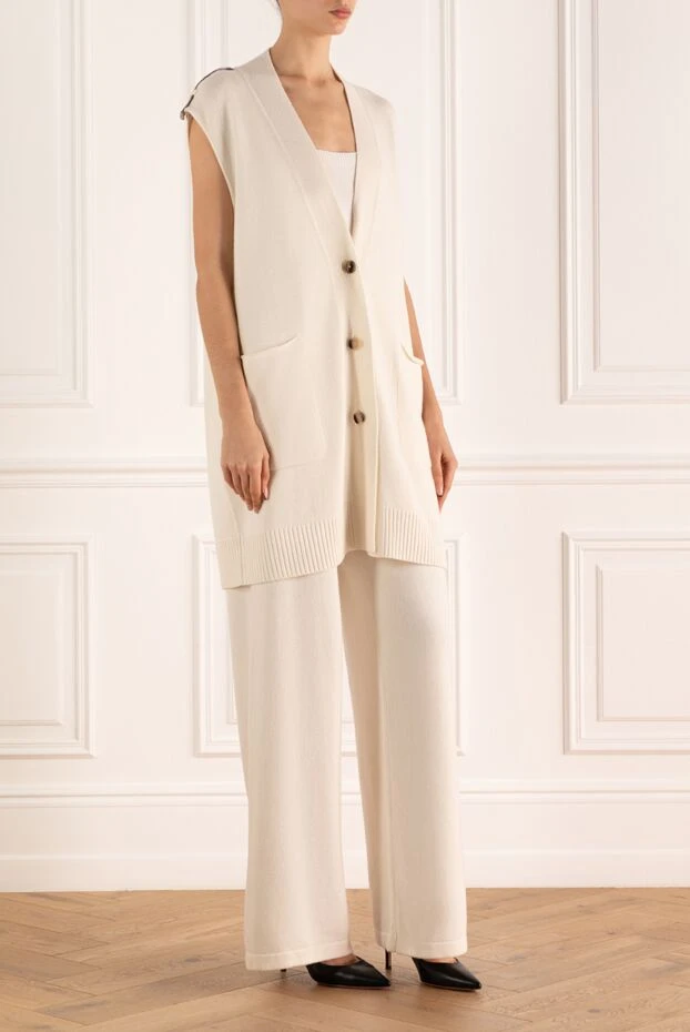 Fabiana Filippi костюм прогулочный из кашемира белый женский 170471 - фото 3