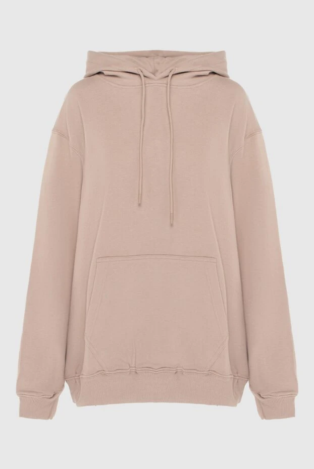 MSGM woman beige cotton hoodie for women купить с ценами и фото 170484 - photo 1