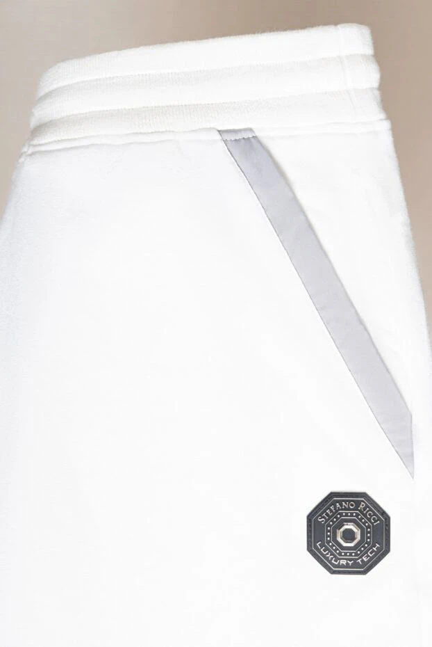 Stefano Ricci white cotton tracksuit with gray inserts
 170489 - photo 3
