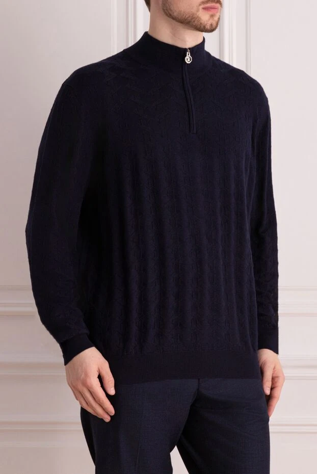 Stefano Ricci кашемир мен жібектен жасалған және көтерілген тік тоқылған troyer 170490 - фото 3