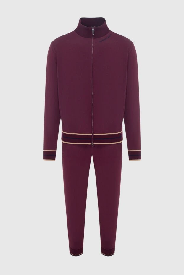 Maroon cotton tracksuit with contrast trim
- photo 1