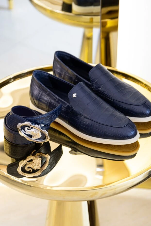 Stefano Ricci ремень из натуральной кожи крокодила с овальной металлической пряжкой 170502 - фото 2