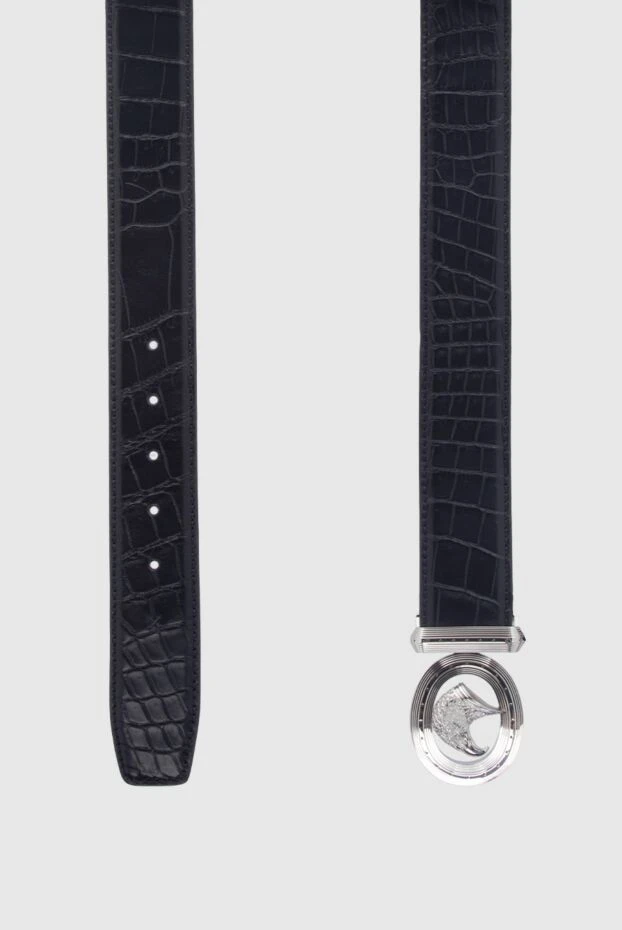 Stefano Ricci ремень eagle из кожи крокодила с фирменной овальной пряжкой 170506 - фото 3