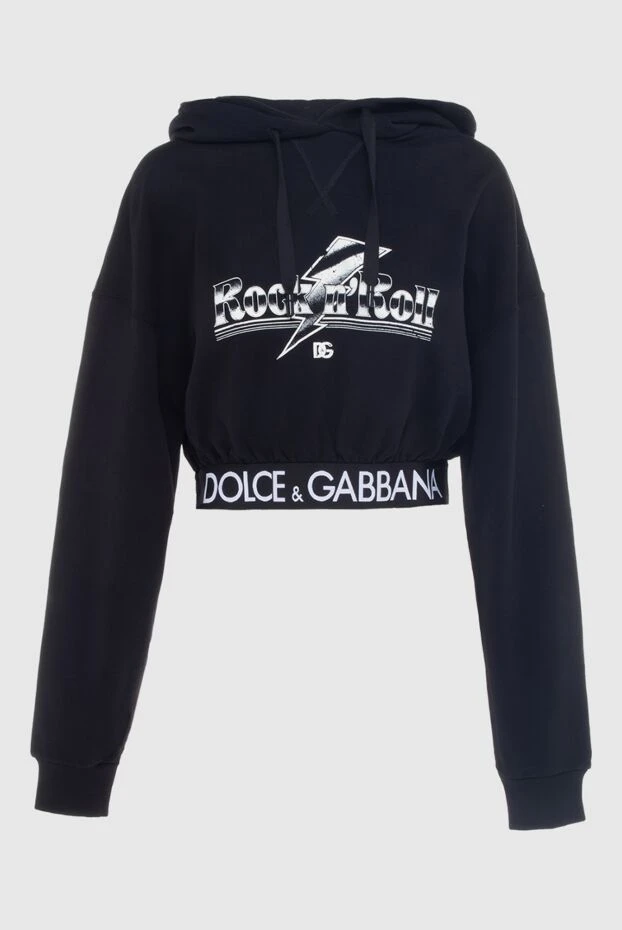 Dolce & Gabbana woman cotton hoodie black for women купить с ценами и фото 170511 - photo 1