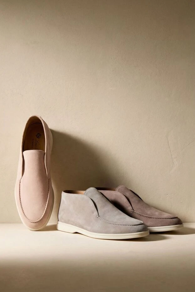 Loro Piana casual men's loafers made of suede with high waist and light sole 170538 - photo 3