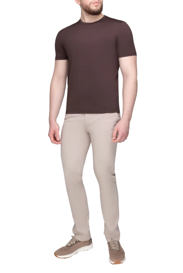 Cesare di Napoli man t-shirt brown купить с ценами и фото 170551 - photo 2