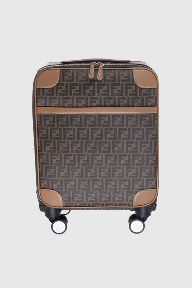 Fendi man brown leather suitcase for men купить с ценами и фото 170559 - photo 1