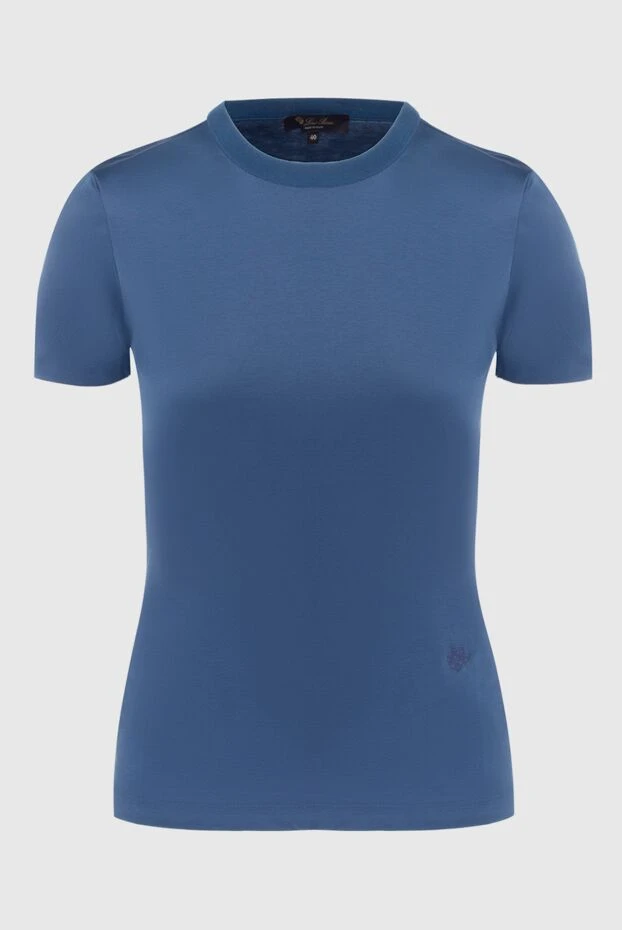 Loro Piana woman blue cotton t-shirt for women купить с ценами и фото 170561 - photo 1