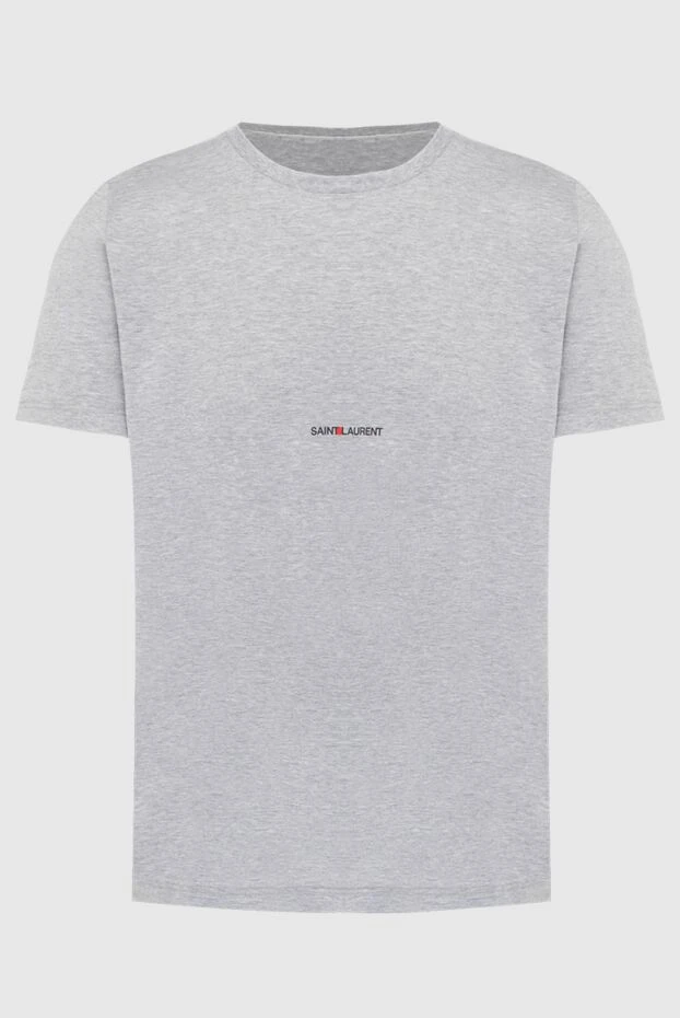 Saint Laurent man gray cotton t-shirt for men купить с ценами и фото 170570 - photo 1