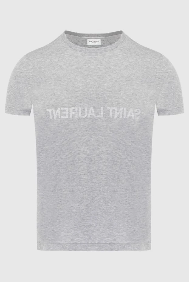 Saint Laurent man gray cotton t-shirt for men купить с ценами и фото 170571 - photo 1