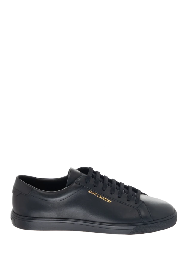 Saint Laurent man black leather sneakers for men купить с ценами и фото 170577 - photo 1