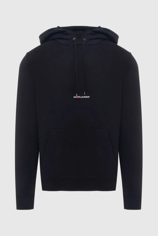 Saint Laurent man men's cotton hoodie black купить с ценами и фото 170586 - photo 1