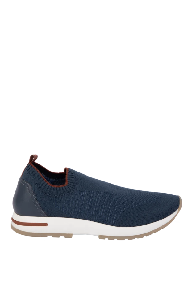 Loro Piana man blue wool sneakers for men купить с ценами и фото 170618 - photo 1