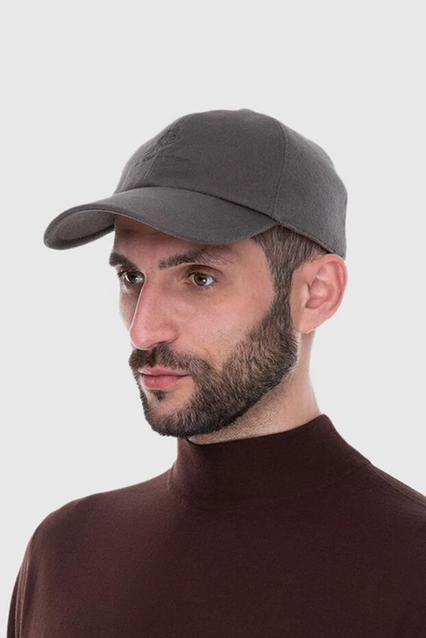 Loro Piana man gray cashmere cap for men купить с ценами и фото 170627 - photo 2