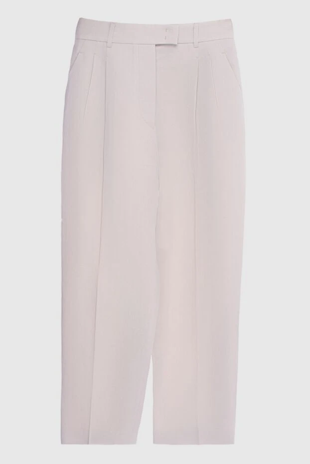 Loro Piana woman white wool and textile trousers for women купить с ценами и фото 170633 - photo 1