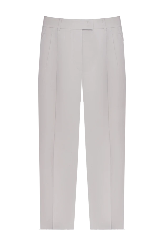Women's cropped classic-form pants white - photo 1