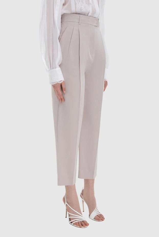 Loro Piana әйелдер шалбары қысқа классикалық формада ақ 170633 - фото 3