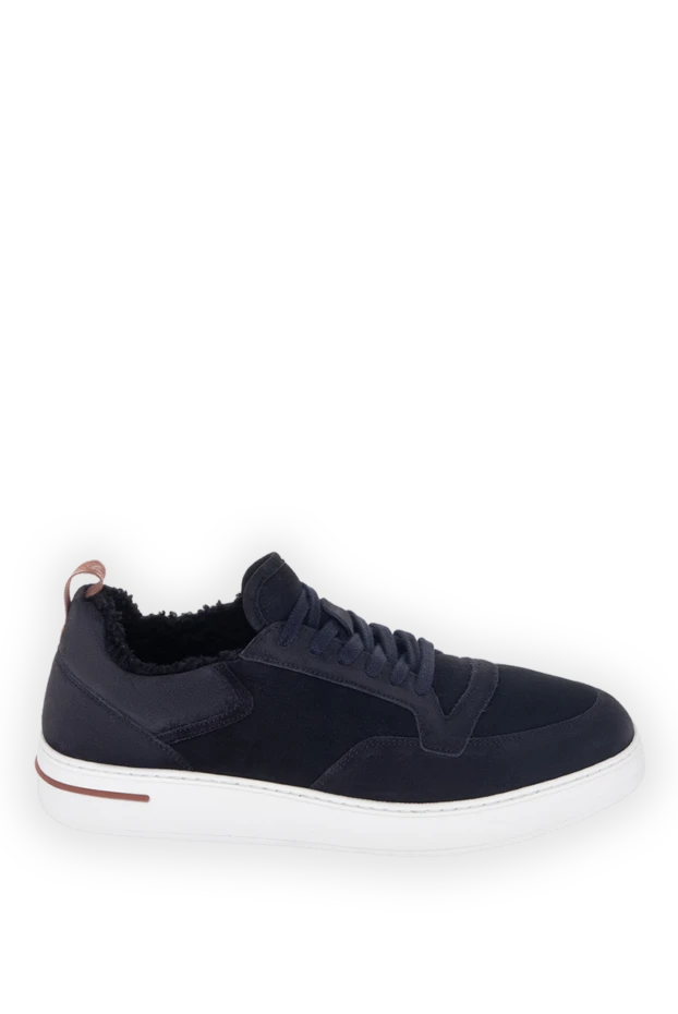 Loro Piana man blue suede sneakers for men купить с ценами и фото 170634 - photo 1