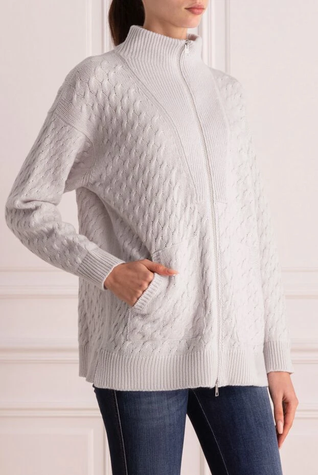 Panicale әйелдерге арналған сұр түсті футболка 170666 - фото 3