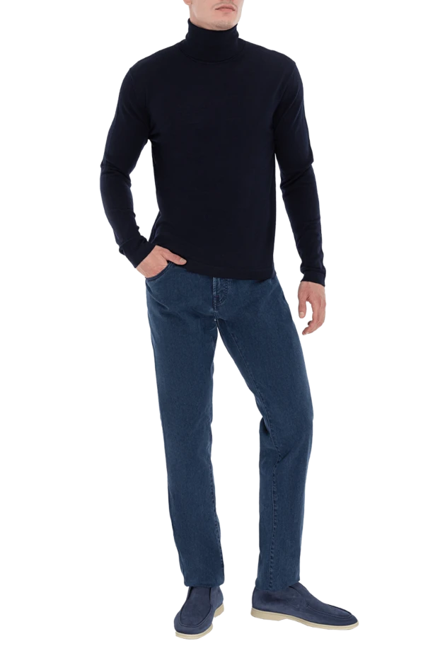 Cesare di Napoli man men's blue wool golf купить с ценами и фото 170675 - photo 2