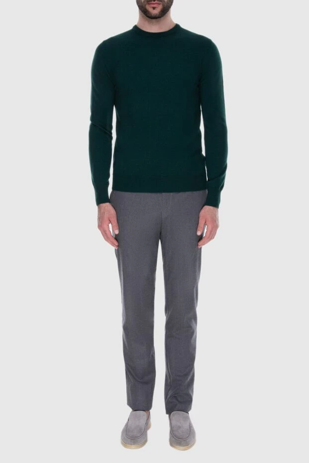 Cesare di Napoli man cashmere jumper green for men купить с ценами и фото 170677 - photo 2