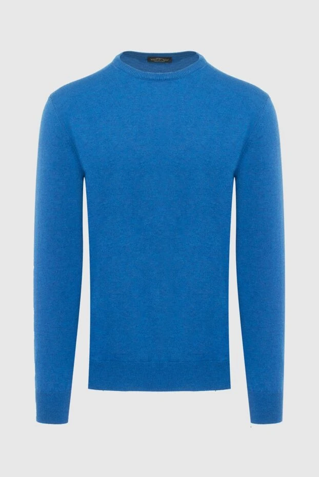 Cesare di Napoli man cashmere jumper blue for men купить с ценами и фото 170680 - photo 1