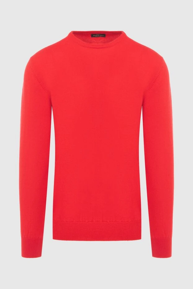 Cesare di Napoli man red cashmere jumper for men купить с ценами и фото 170682 - photo 1