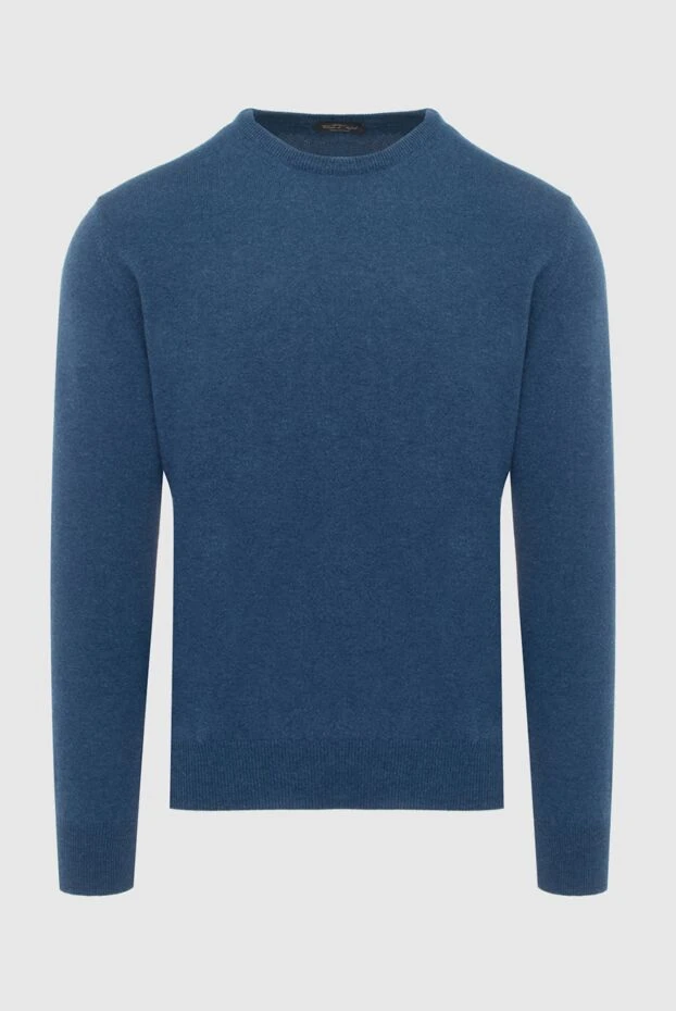 Cesare di Napoli man cashmere jumper blue for men купить с ценами и фото 170684 - photo 1