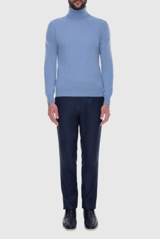 Cesare di Napoli man golf men's wool and cashmere blue купить с ценами и фото 170686 - photo 2