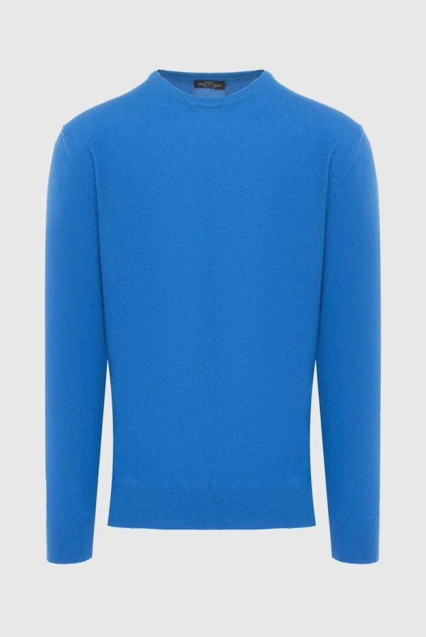 Cesare di Napoli man cashmere and wool jumper blue for men купить с ценами и фото 170692 - photo 1