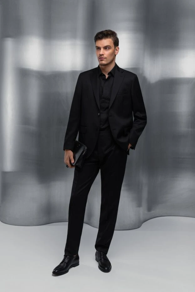 Doucal`s туфли дерби cap-toe черные из гладкой кожи мужские 170726 - фото 2