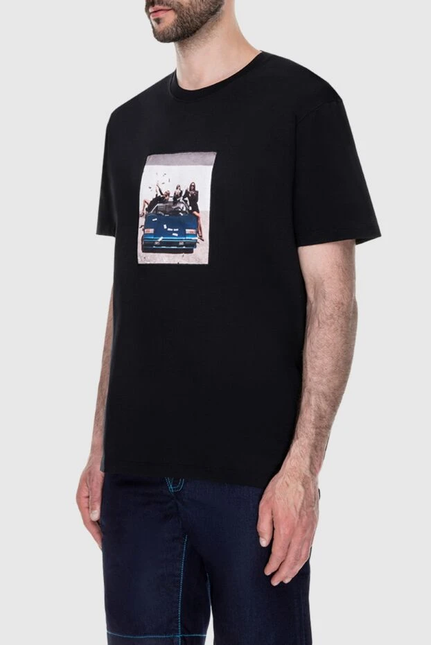 Limitato ретро көліктің капотында мерекелік суреті бар қара футболка
 170735 - фото 3