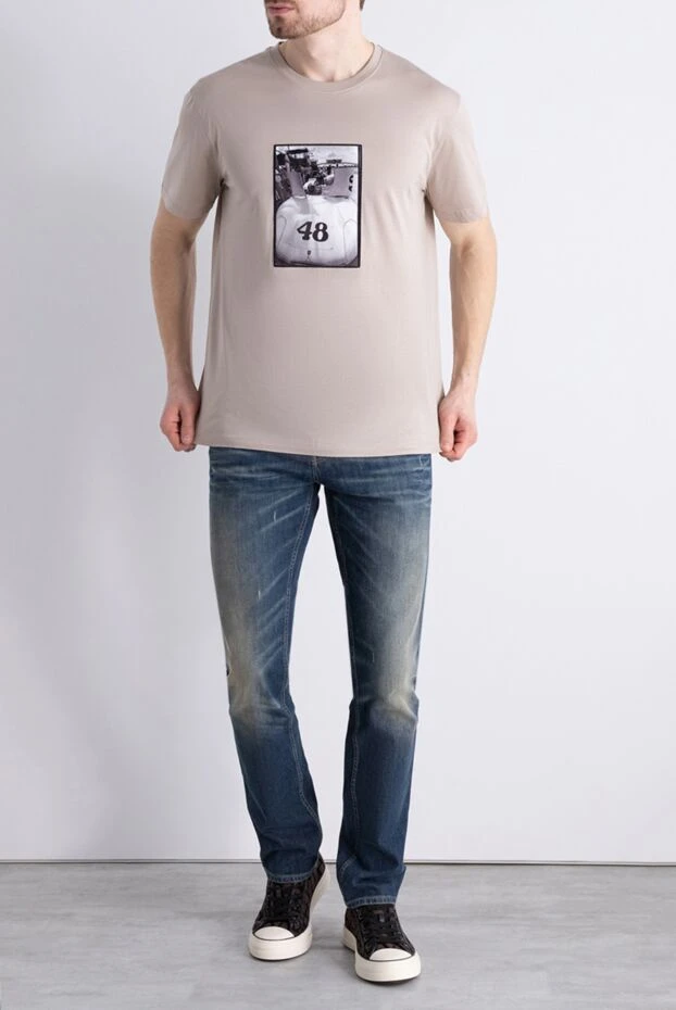 Limitato man beige cotton t-shirt for men купить с ценами и фото 170740 - photo 2