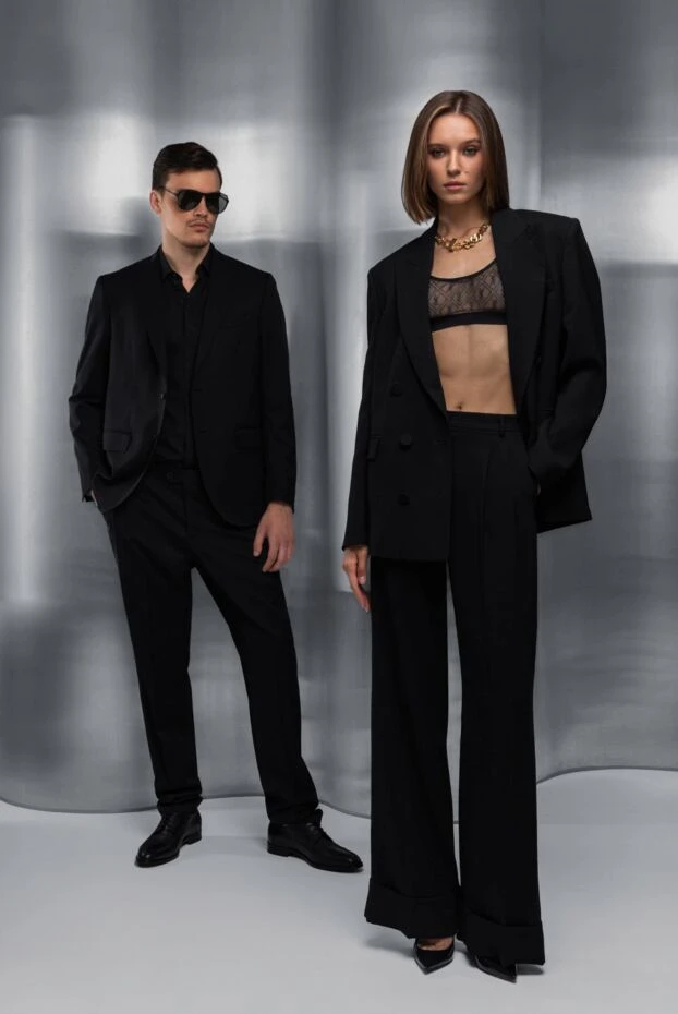 Saint Laurent топ из полиэстера черный женский 170759 - фото 3