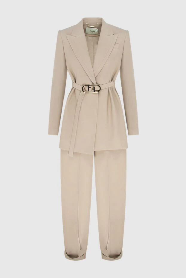 Fendi woman beige women's trouser suit купить с ценами и фото 170810 - photo 1