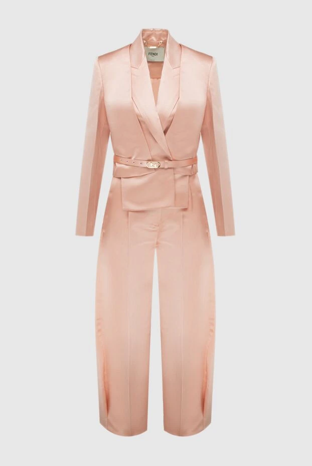 Fendi woman women's pink silk trouser suit купить с ценами и фото 170812 - photo 1