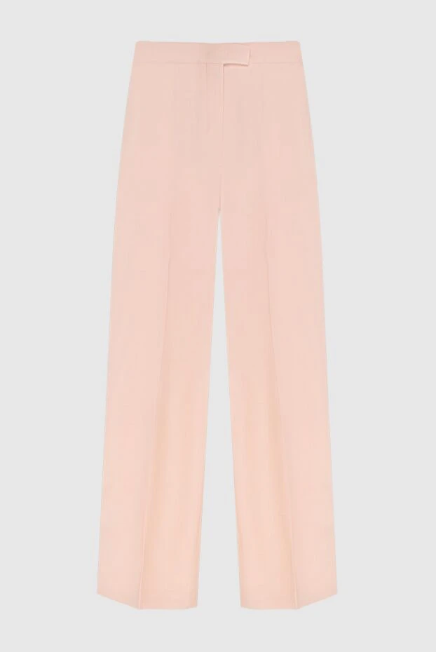 Fendi woman pink wool and silk trousers for women купить с ценами и фото 170814 - photo 1