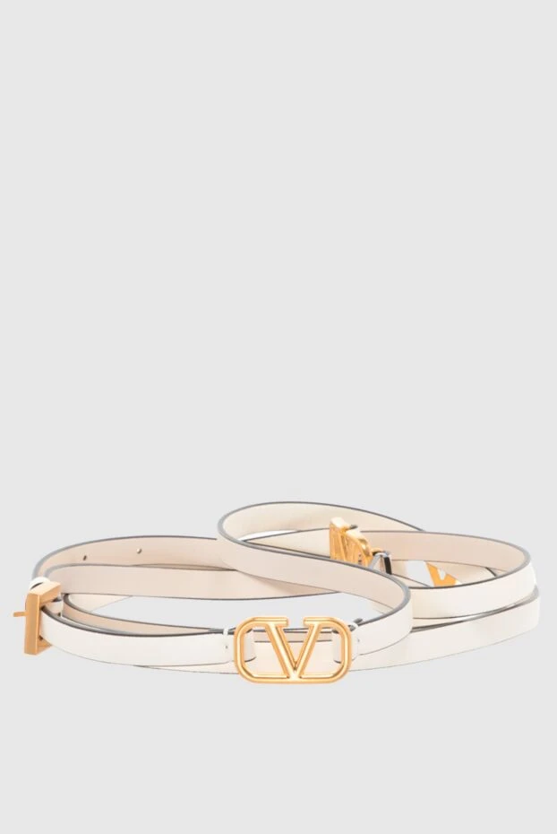 Valentino woman white leather belt for women купить с ценами и фото 170842 - photo 1