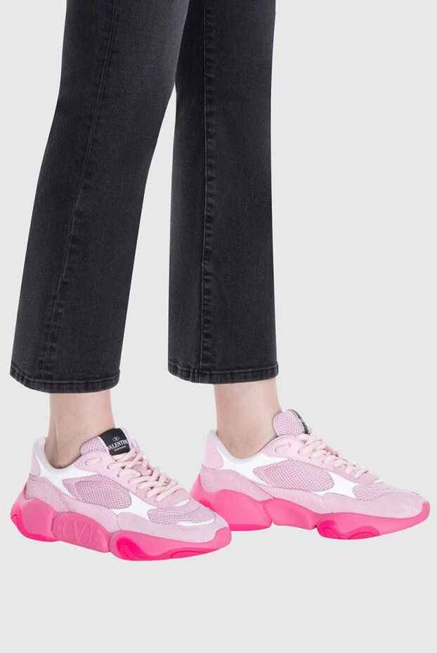 Valentino woman pink leather sneakers for women купить с ценами и фото 170852 - photo 2