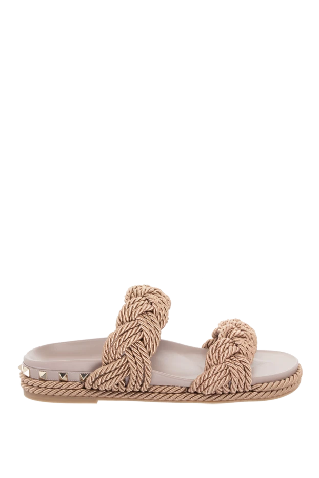 Valentino woman beige leather flip-flops for women купить с ценами и фото 170855 - photo 1